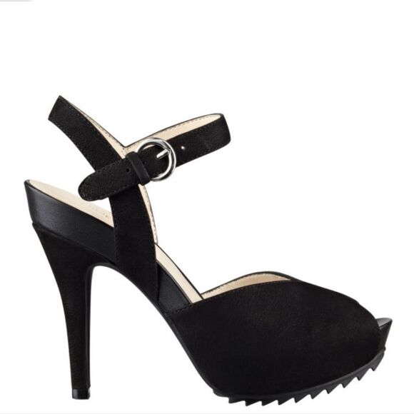 Nine West Ratical Black Platform Heels Size 7 - Picture 1 of 12